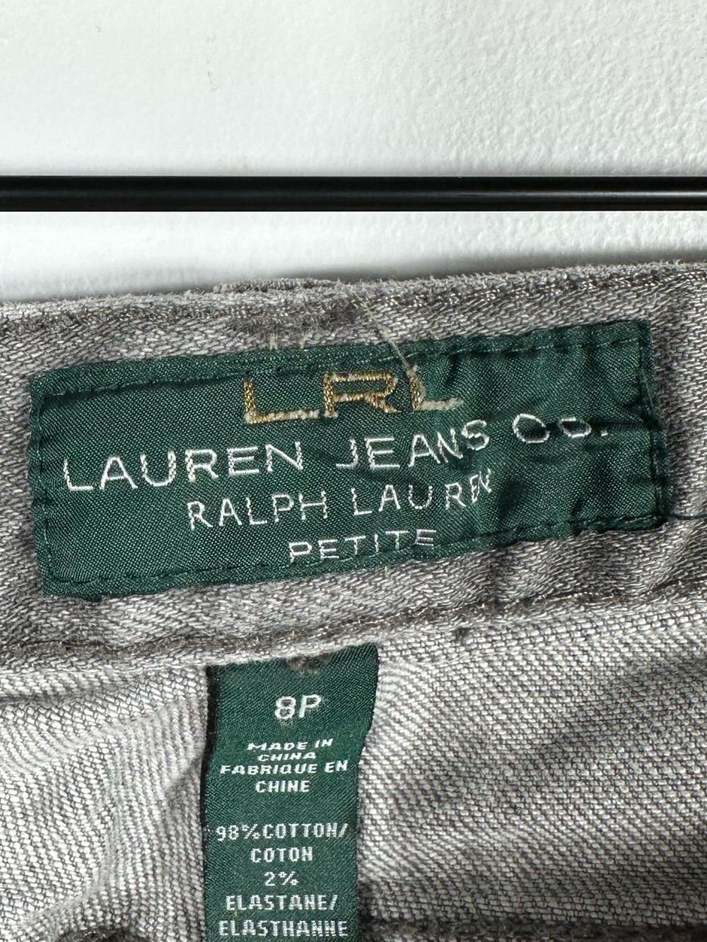 Lauren Jeans Co Ralph Lauren Gray Cropped Straight Leg Stretch Jeans Women’s 8 P - Picture 10 of 11
